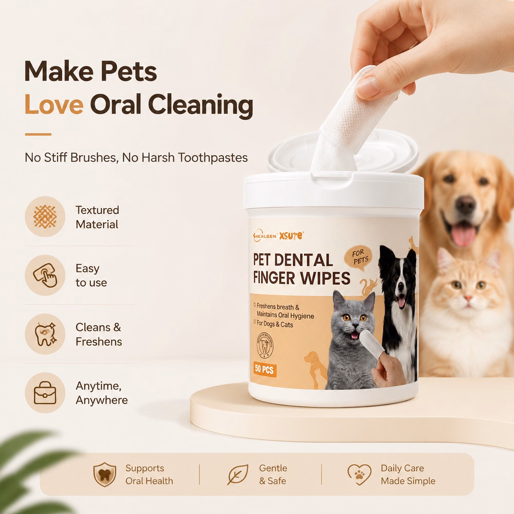 Pet Dental Care Finger Wipes thumbnail 3