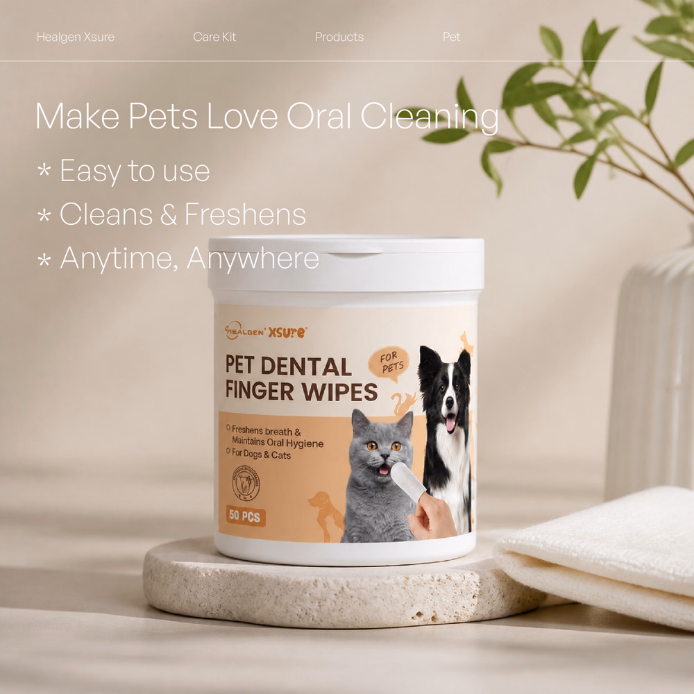 Pet Dental Care Finger Wipes
