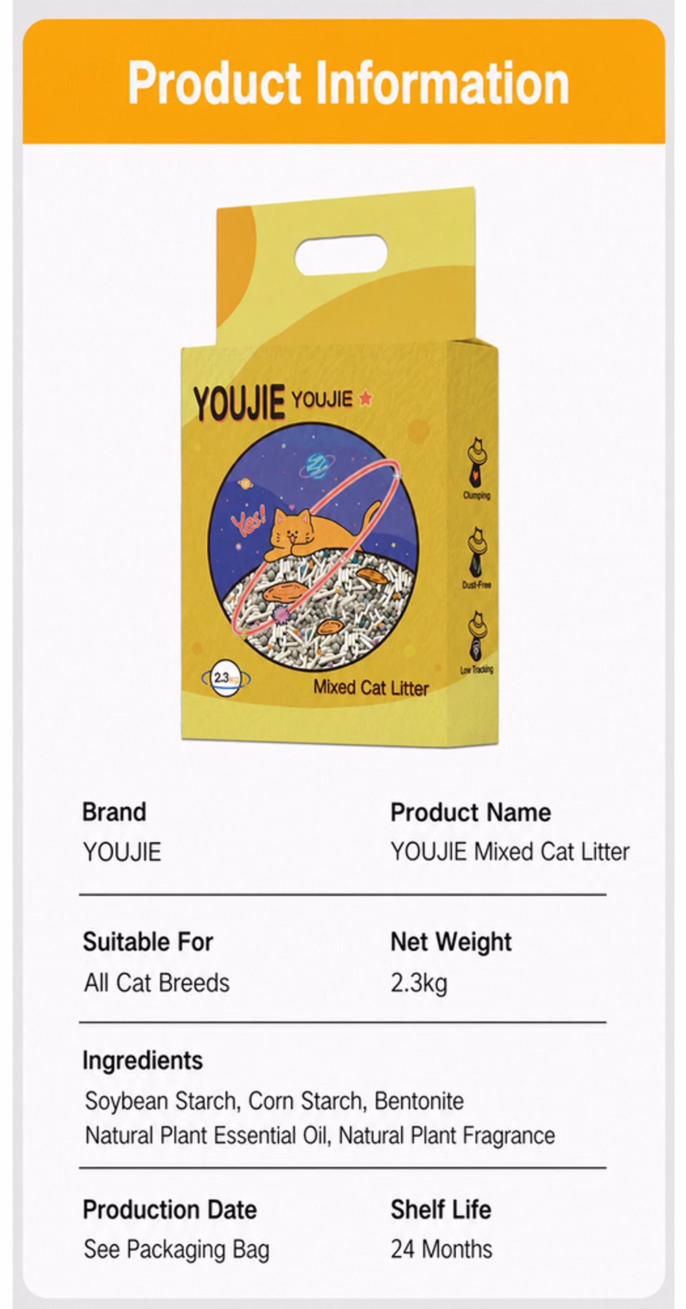 YOUJIE Mixed Cat Litter product details