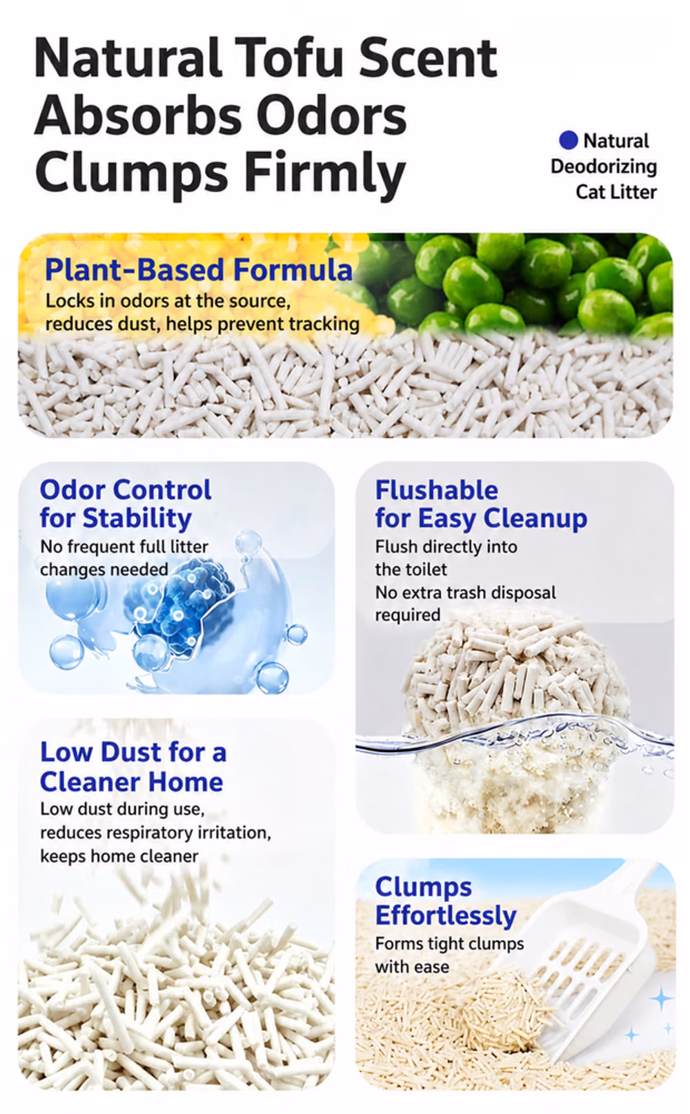 YOUJIE Natural Deodorizing Tofu Cat Litter product details